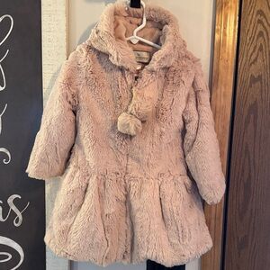 Cozy Pink Faux Fur Kids Coat